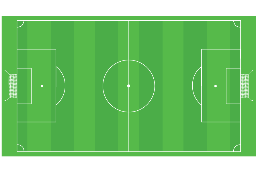 Cancha deportiva de fútbol soccer con medidas oficiales de 90m x 60m Cancha deportiva de fútbol soccer con medidas oficiales de 90m x 60m