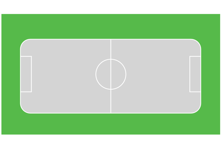 Cancha deportiva de futbol para preparación femenil juvenil de 20m x 35m Cancha deportiva de futbol para preparación femenil juvenil de 20m x 35m
